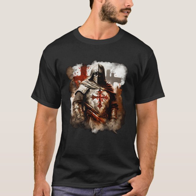 Catholic Templar Knights Medieval T-Shirt (Vorderseite)