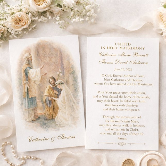 Catholic Wedding Prayer Card Betrothal  (Créateur téléchargé)