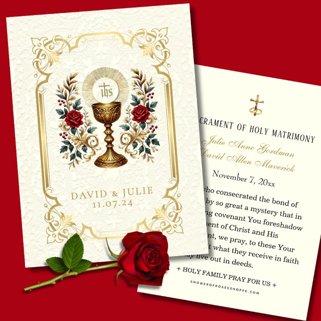 Catholiciste Eucharistie Mariage Carte Sainte (Créateur téléchargé)