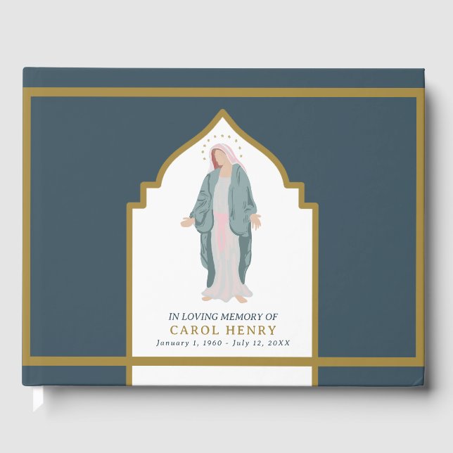 Catholique Funérailles Marian Livre d'or (Recto)