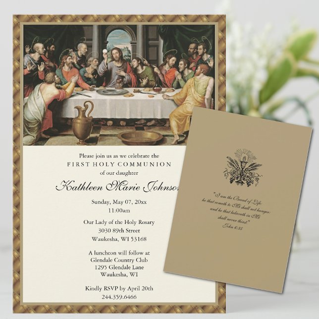 Catholique Jésus Première communion Invitations (Créateur téléchargé)