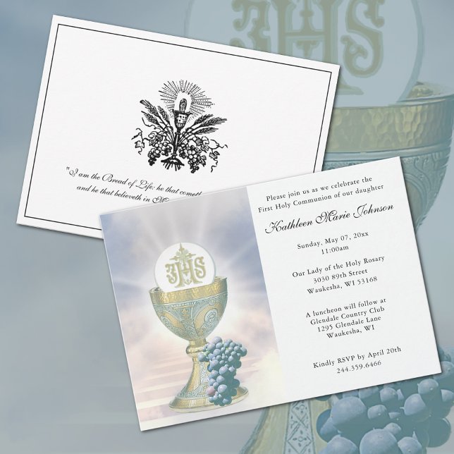 Catholique Jésus Première communion Invitations (Créateur téléchargé)