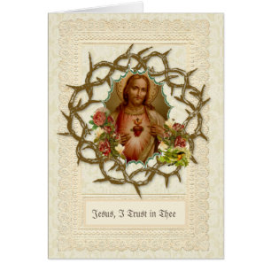 Catholique Jésus Sacré Coeur Religieux Floral
