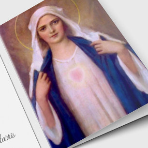 Catholique Mary carte de remerciements funéraire r