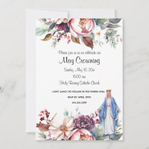 Catholique May Crowning Invitations