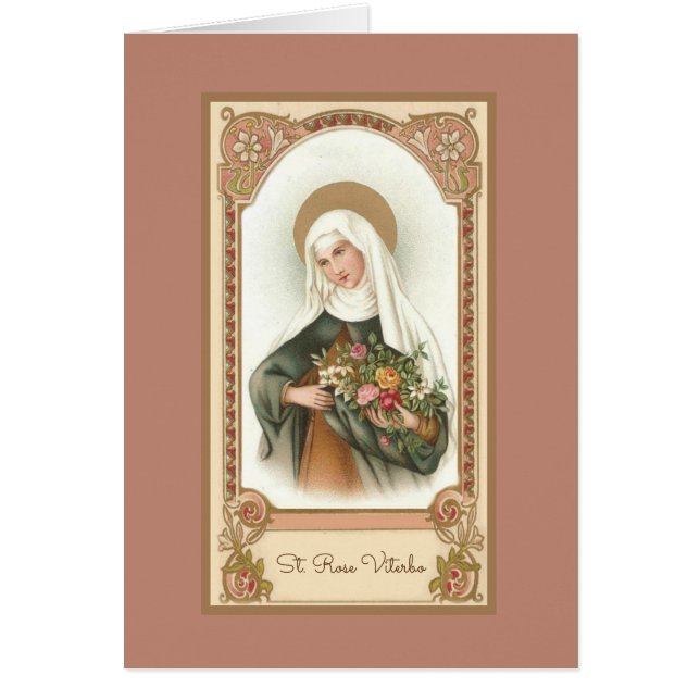 Catholique St Rose Viterbo Religieux Vintage (Devant)