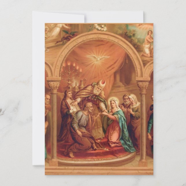 Catholique traditionnelle Faire-part de mariage nu (Devant)