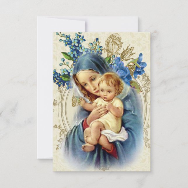 Catholique Vierge Marie - Carte de prière Jésus (Devant)
