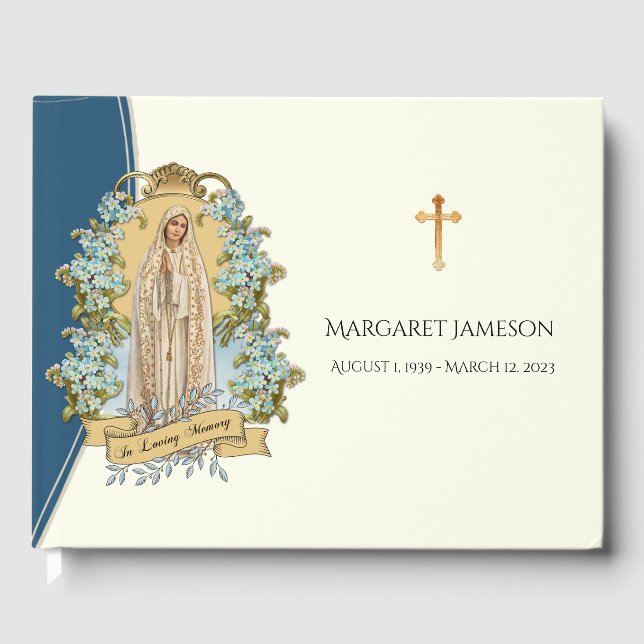 Catholique Vierge Marie Funeral Memorial Livre d'i (Recto)