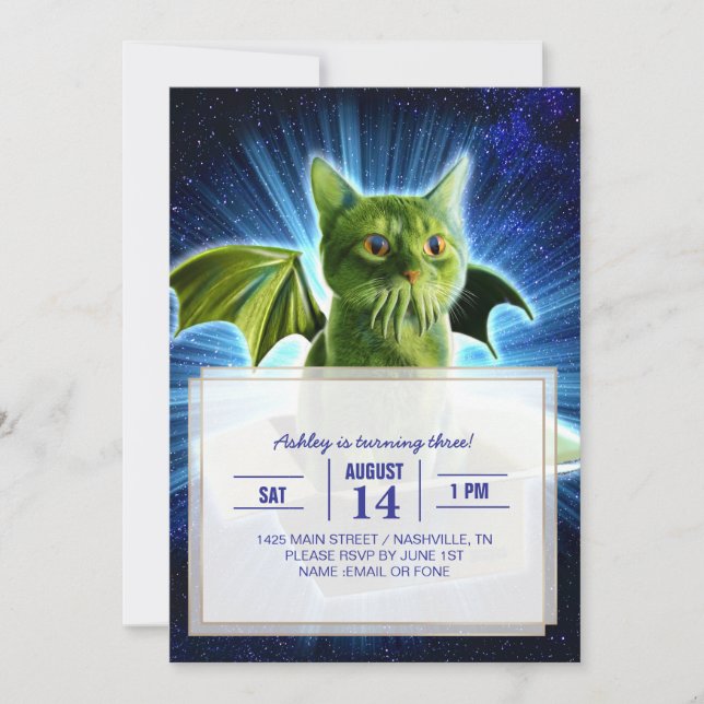 Cathulhu Einladung (Vorderseite)