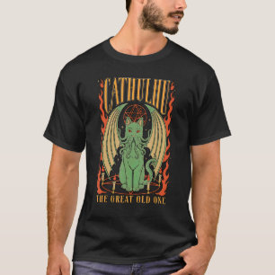 Cathulhu Großer Alter Funny Cat-Cthulhu T-Shirt