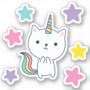 Caticorn-Aufkleber für Vinyl, maßgeschnitten Aufkleber