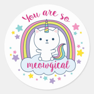 Caticorn   Autocollant   Blanc