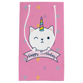 Caticorn | Geschenktasche | Rosa Kleine Geschenktüte