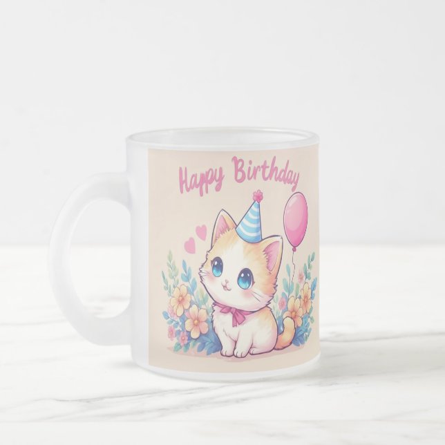 Caticorn Kawaii Birthday Mug Mattglastasse (Links)