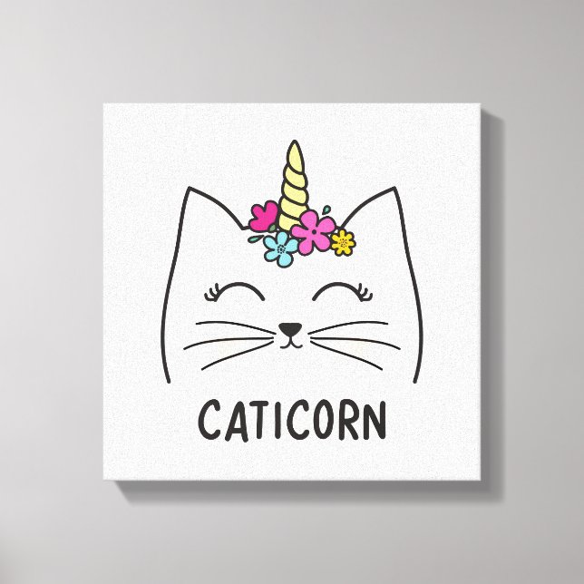 Caticorn Leinwanddruck (Vorderseite)