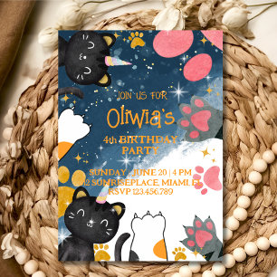 Caticorn magique anniversaire Invitation
