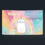 Caticorn Meow-Gical kid Birthday Banner<br><div class="desc">Magische Caticorn-Meow-Gigatag Einladung für Mädchen in jedem Alter.Andere Party-Vorräte auch verfügbar. Alle editierbar!</div>