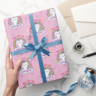 Caticorn | Papier cadeau | Rose
