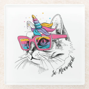 Caticorn  So Glasuntersetzer