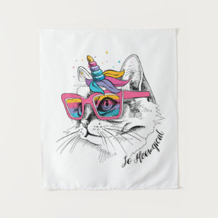 Caticorn so Meowgical Wandteppich