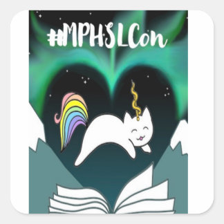 Caticorn von HLABC Quadratischer Aufkleber