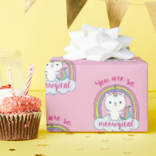 Caticorne Papier cadeau Rose