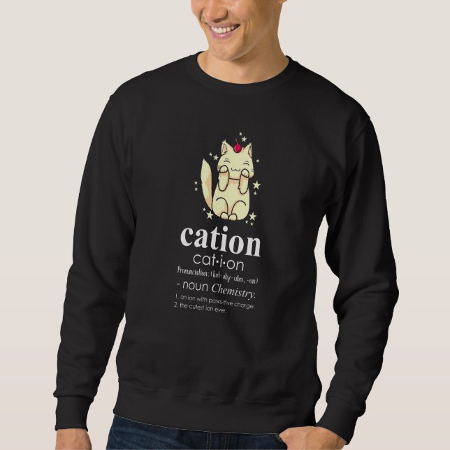 Cation Cat  Cat Mom Cat Science Sweatshirt (Vorderseite)