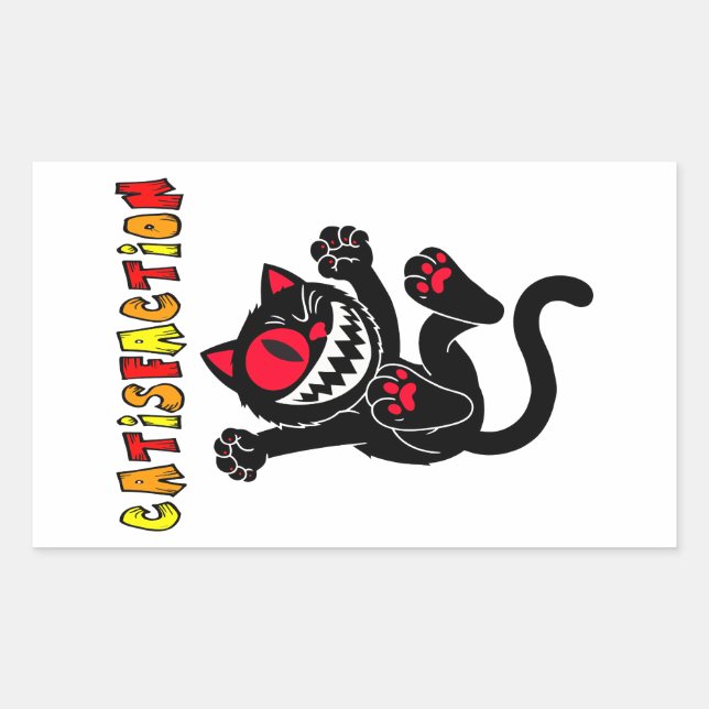 Catisfaction Rechteckiger Aufkleber (Vorderseite)