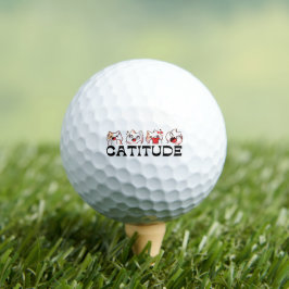Catitude Golf Balls – Kawaii Cat Designs 🐾💖 Golfball