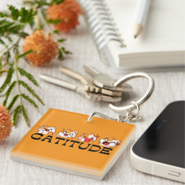 Catitude Memories – Meow Mood Keychain 🐾 Schlüsselanhänger
