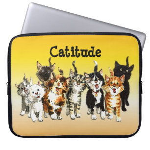 Catitude Niedlich Kitekatzen Laptop-Sieb Laptopschutzhülle