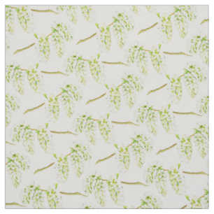 Catkins-Aquarellgewebe Weide des Frühlinges grünes Stoff