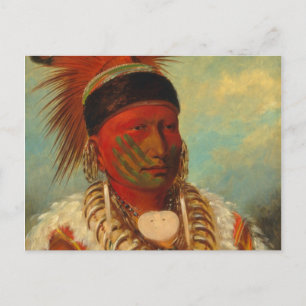 Catlin - Die weiße Wolke, Häuptling der Iowas Postkarte