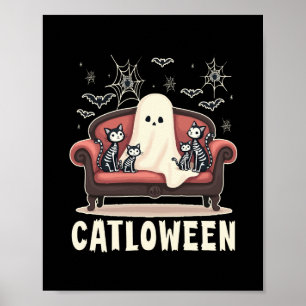Catloween-Geist Halloween Poster