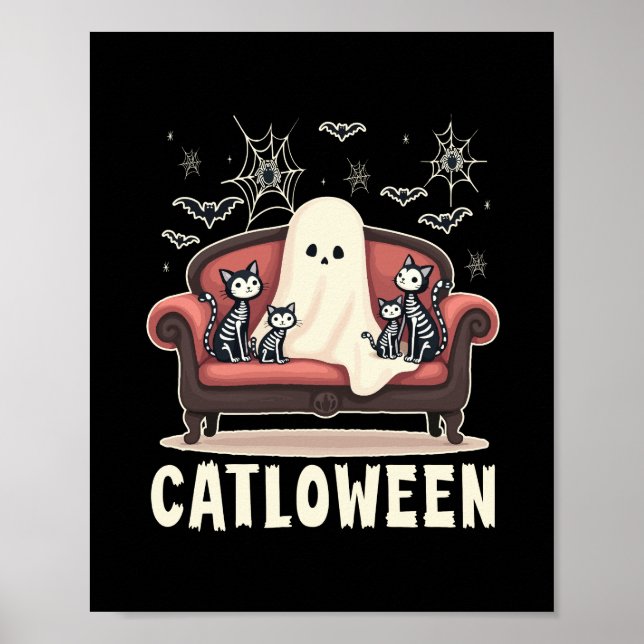 Catloween-Geist Halloween Poster (Vorne)
