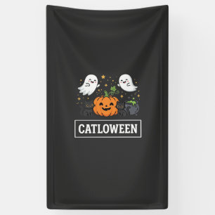 Catloween Süße Geisterkatze Halloween Design_1 Banner