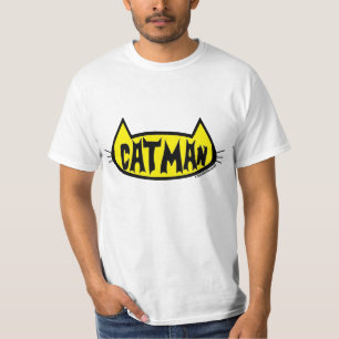 "CATMAN" Katzenkopf Herren Katzenliebhaber T-Shirt