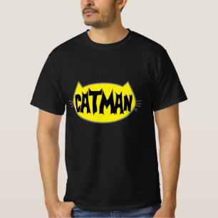 CATMAN Retro Style Herren Katzenliebhaber T-Shirt