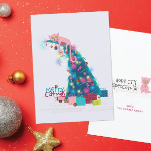 Catmas Tree Christmas Card Karte