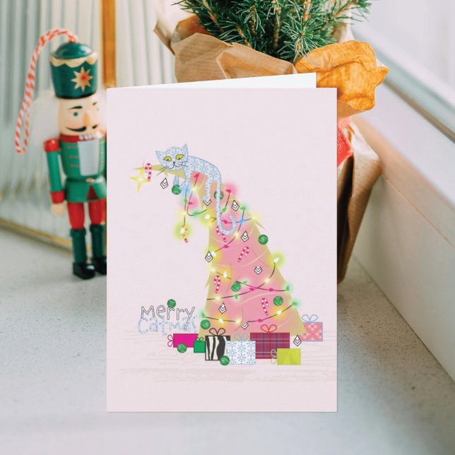Catmas Tree Christmas Card Karte (Von Creator hochgeladen)