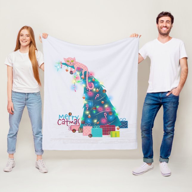 Catmas Tree Christmas Fleecedecke (Beispiel)