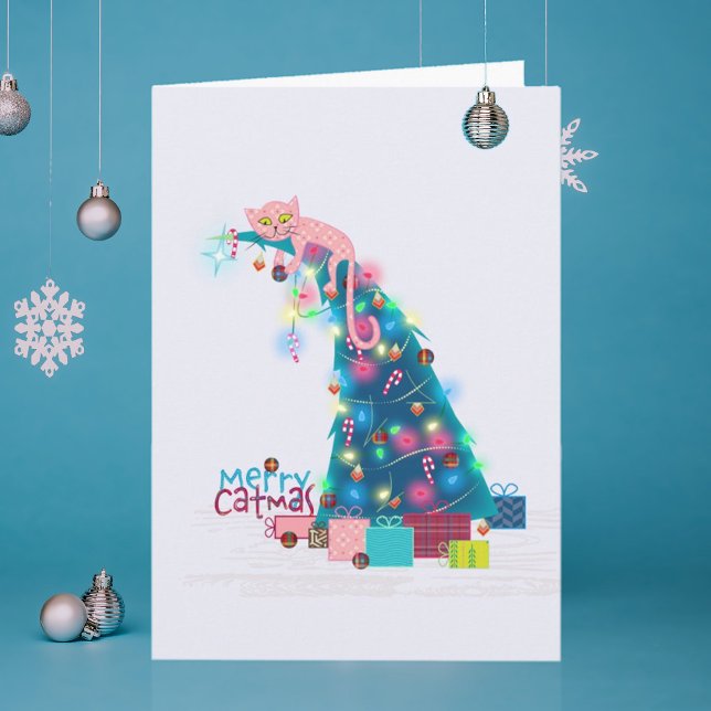 Catmus Tree Christmas Card Dankeskarte (Von Creator hochgeladen)