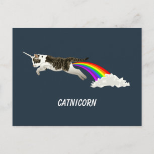 Catnicorn - Ich Kackte Regenbogen Postkarte