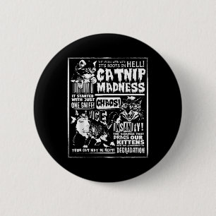 Catnip Madness Niedlich Kitten Katzengeschenk für Button