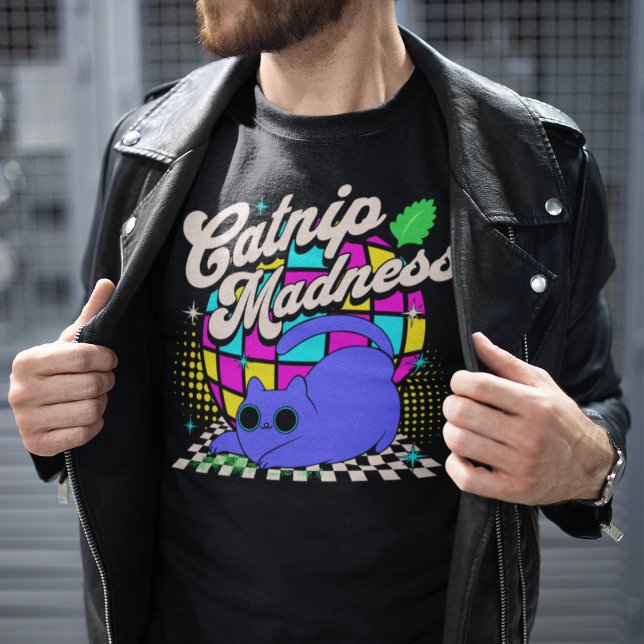 Catnip Madness Psychedelic Disco T-Shirt (Von Creator hochgeladen)