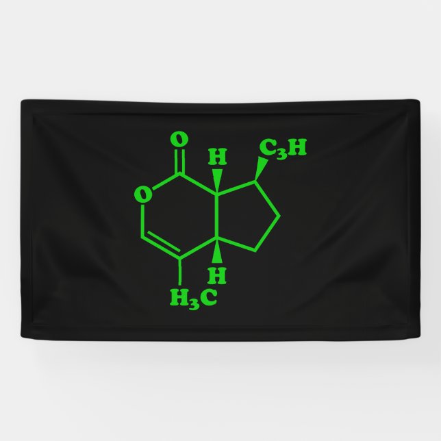 Catnip Nepetalacton Molekulare chemische Formel Banner (Horizontal)