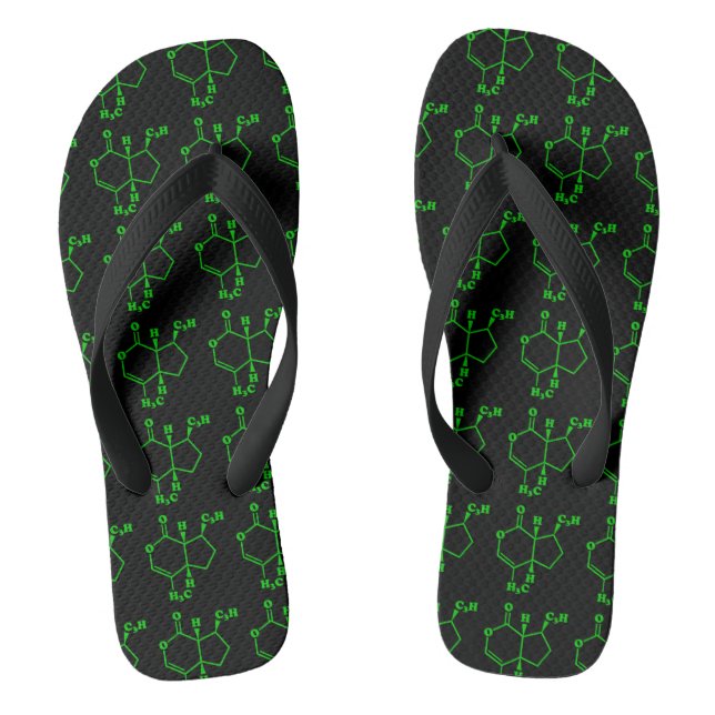 Catnip Nepetalacton Molekulare chemische Formel Flip Flops (Fußbett)