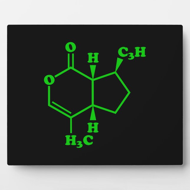 Catnip Nepetalacton Molekulare chemische Formel Fotoplatte (Vorderseite)