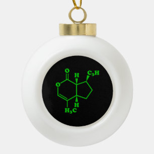 Catnip Nepetalacton Molekulare chemische Formel Keramik Kugel-Ornament